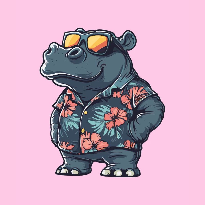 Nilpferd Lustig Sommer