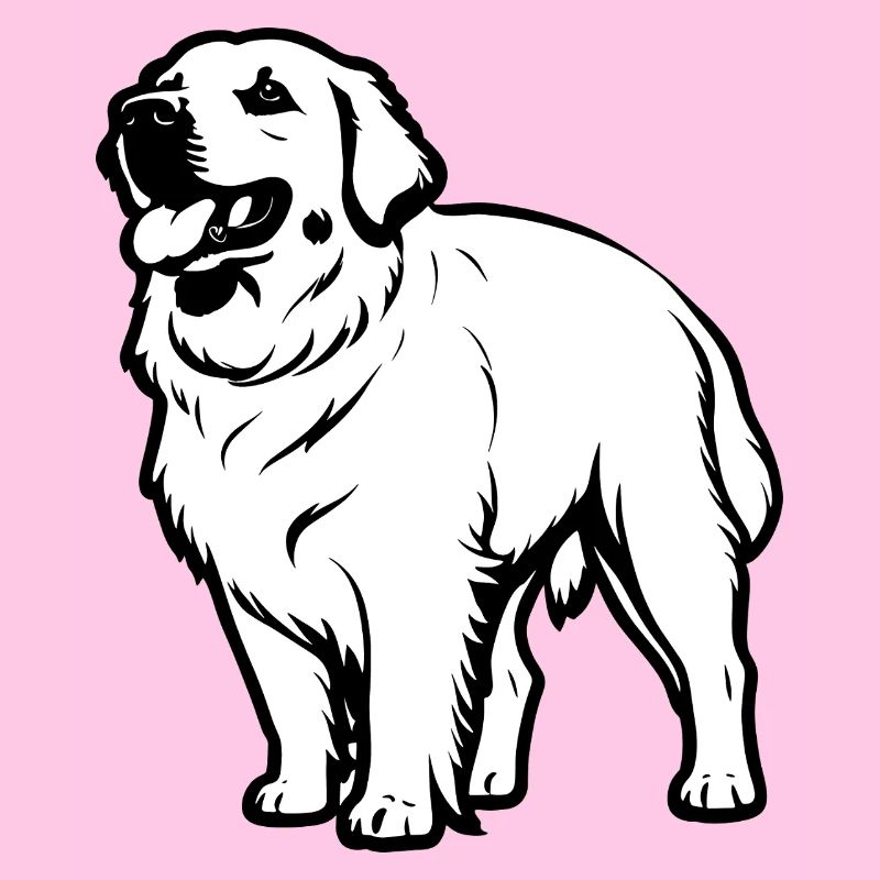 Golden Retriever - Conception de chien de compagnie