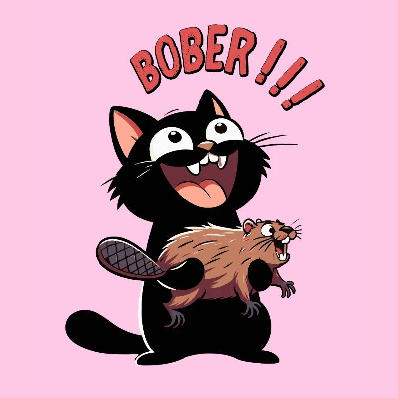 Hyper cat calls "Bober!!" – Animal freak out
