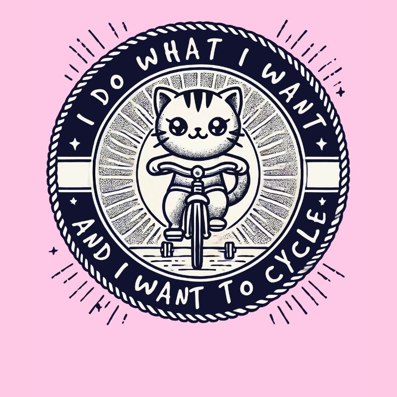 Cats Bicycle Design with Saying for Free Minds