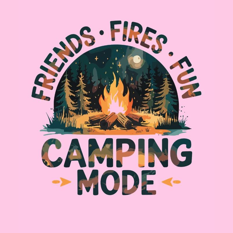 Camping Mode Amis Feu Fun Forêt