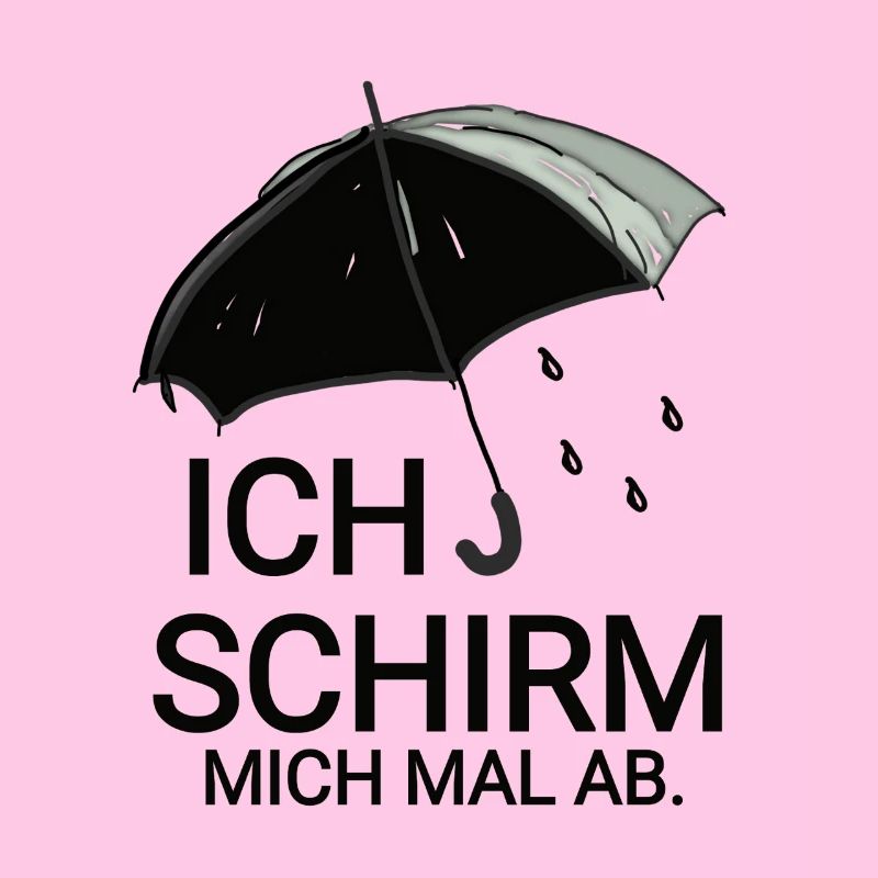 lustiger Regenschirm Slogan