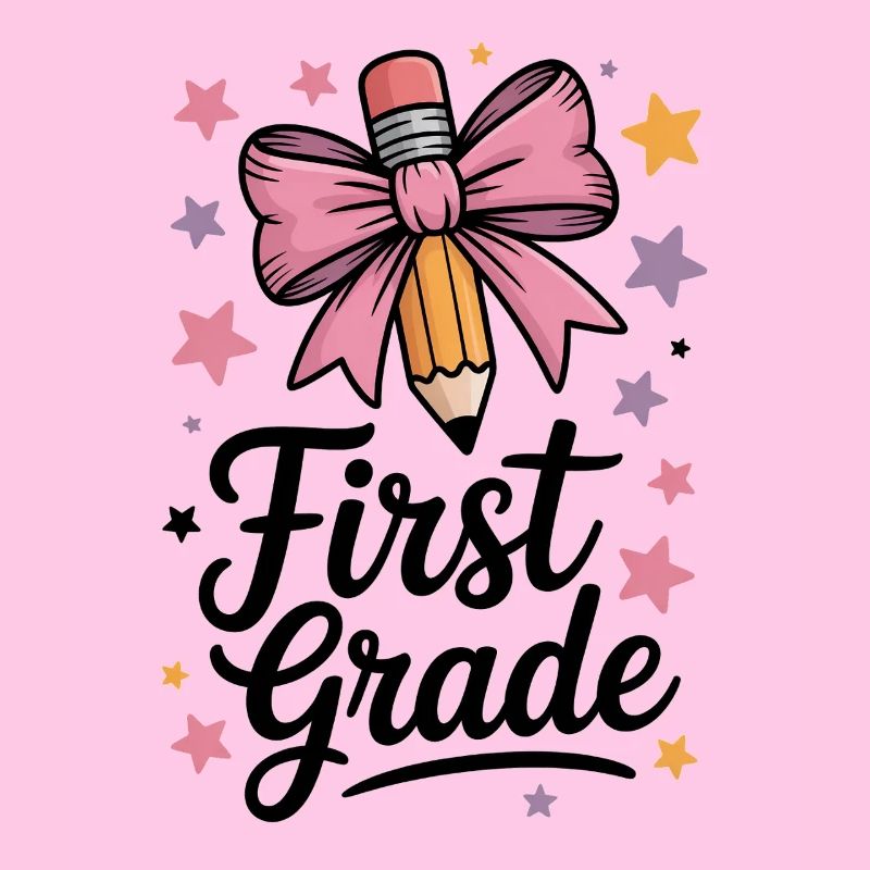 First Grade Bow Crayon Bow School
