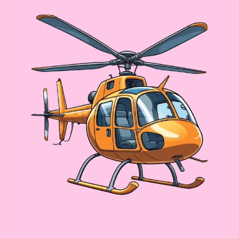 Helicopter Comic Grafik Design