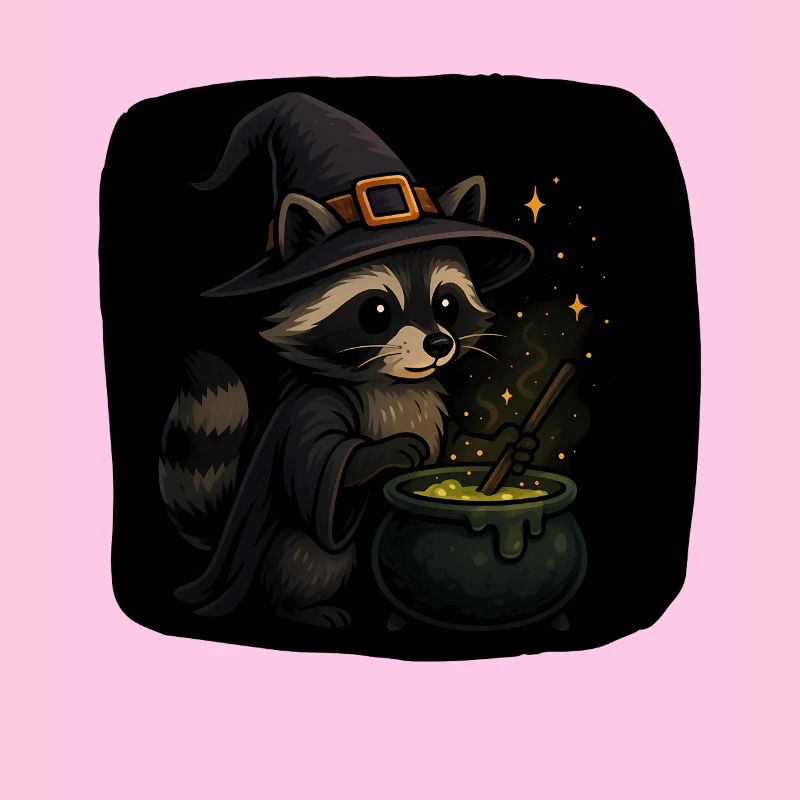 Necromantic raccoon with magic hat