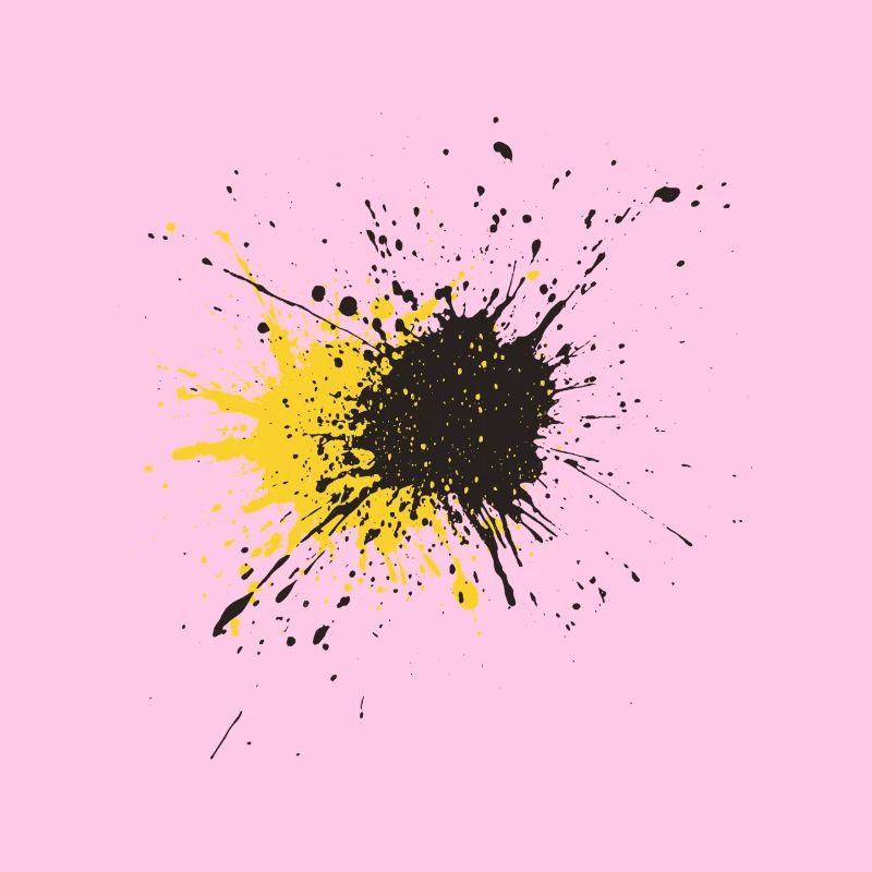 Art Splash Yellow Black Splash