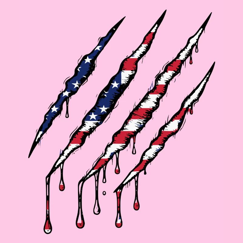 Scratch USA Flag Scratch Trace