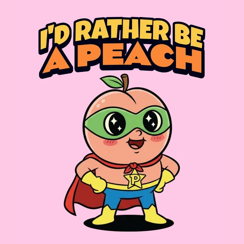 Peach Saying I'd Rather Be A Peach