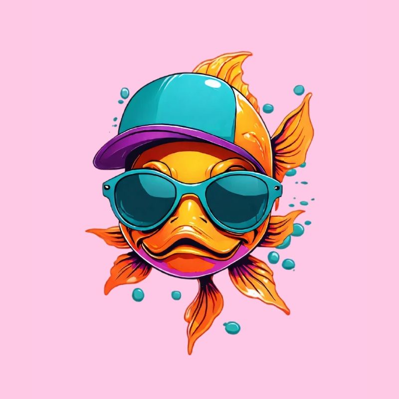 Sommerfisch mit Sonnenbrille