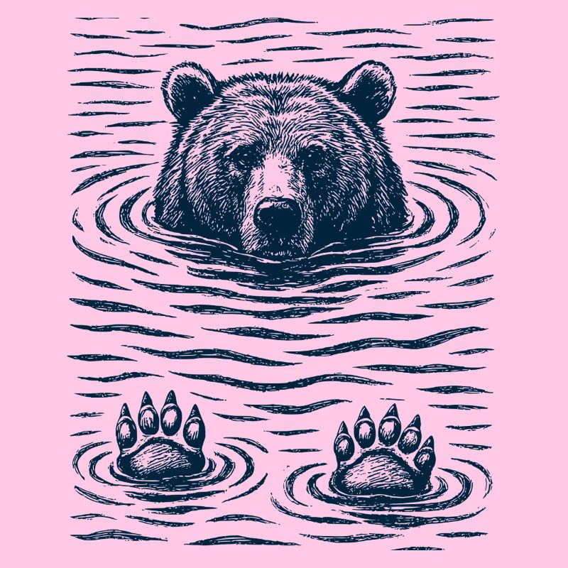 Ours glacé dans l’eau