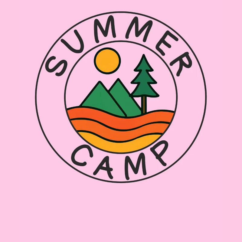 Sommercamp Camping Wandern Retro Berg Draußen
