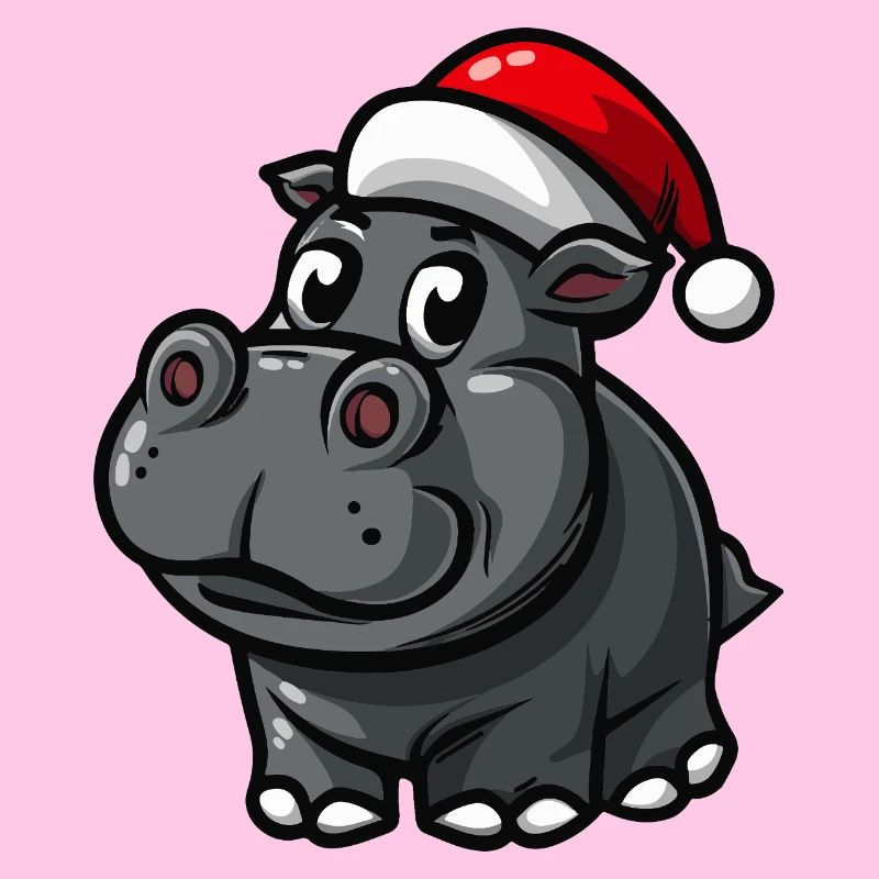 Nilpferd Weihnachten