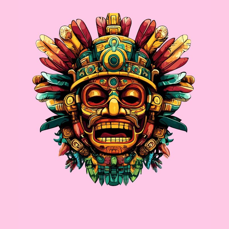 Aztec Feather Mask Color Explosion