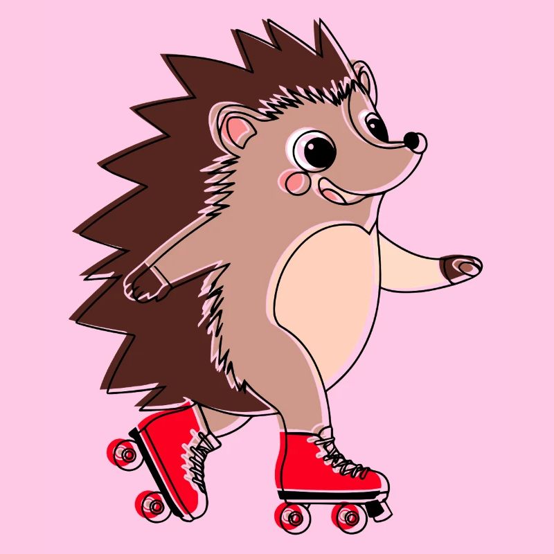 Hedgehog on rollerblades - Niglo on rollerblades
