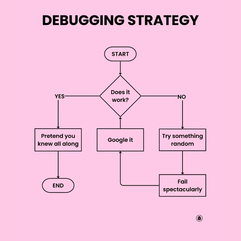 Debugging-Strategie-Flussdiagramm – Funktioniert es Geschenk