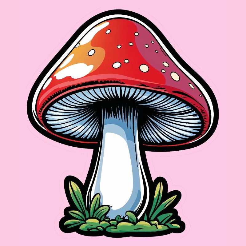 Red Toadstool Popart Design