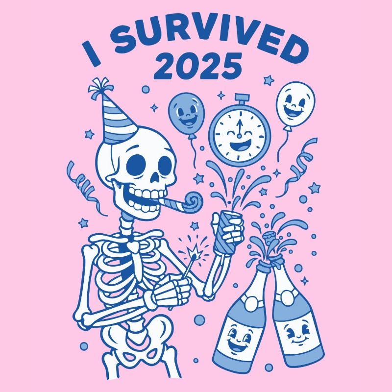 I Survived 2025 Skeleton Celebration Fun