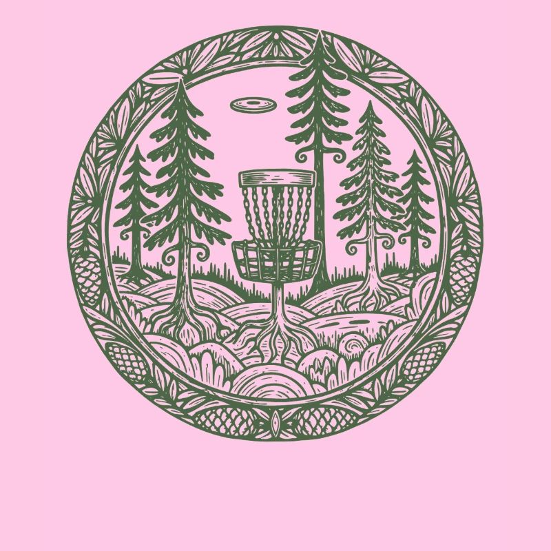 Szene des Forest Disc Golf Basket Flying Disc Courses
