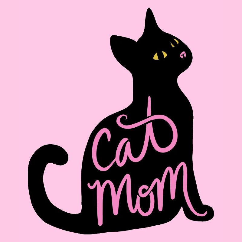 Cat Mom Neon Script