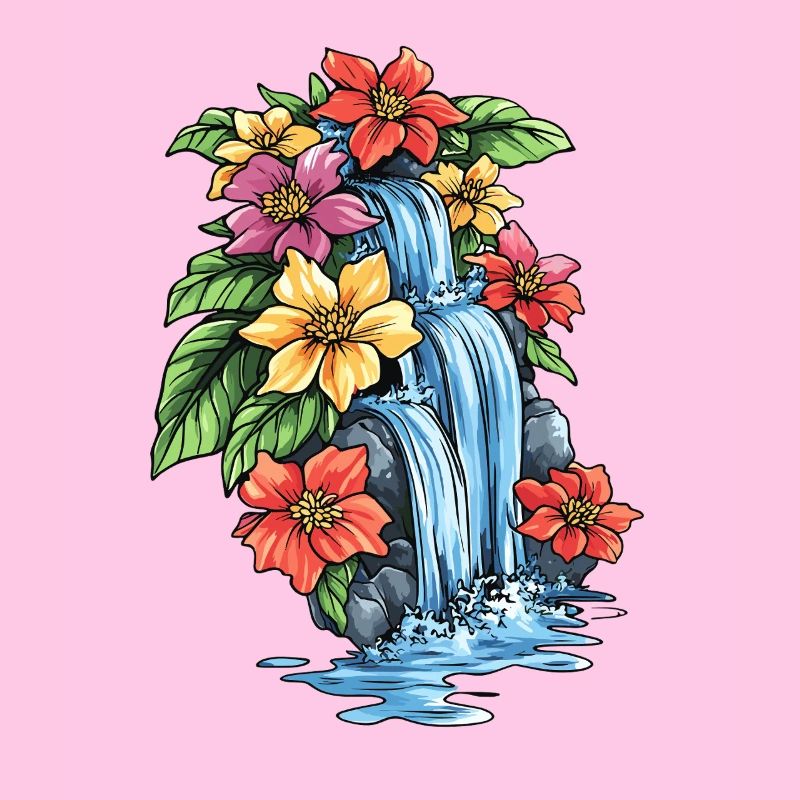 Tropischer Wasserfall Hibiskus