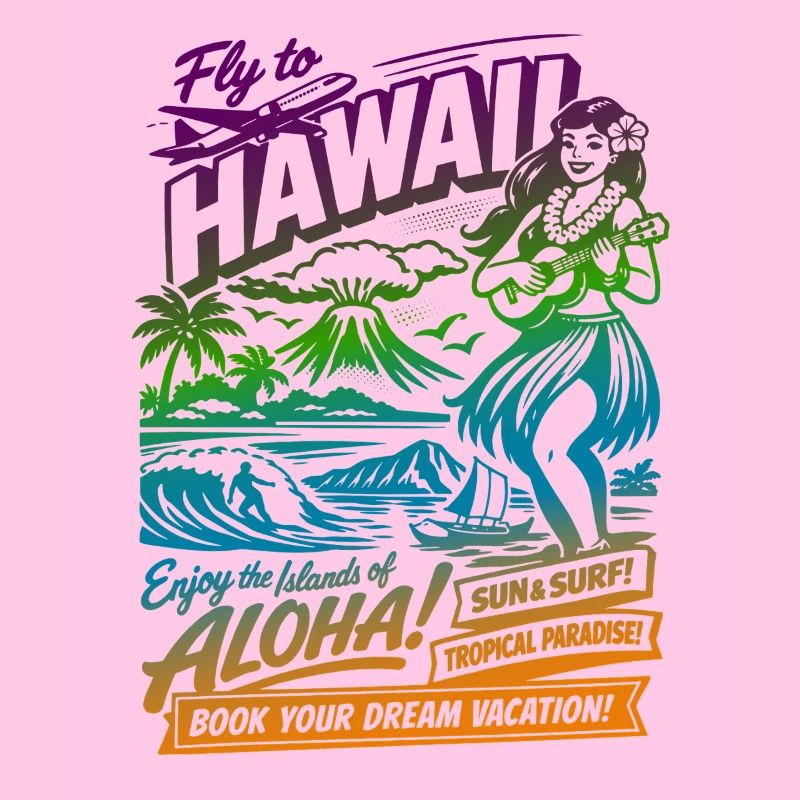 Hawaii Dream Trip 50s Poster