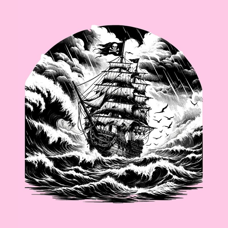 Sturmsee Piratenschiff Gravur