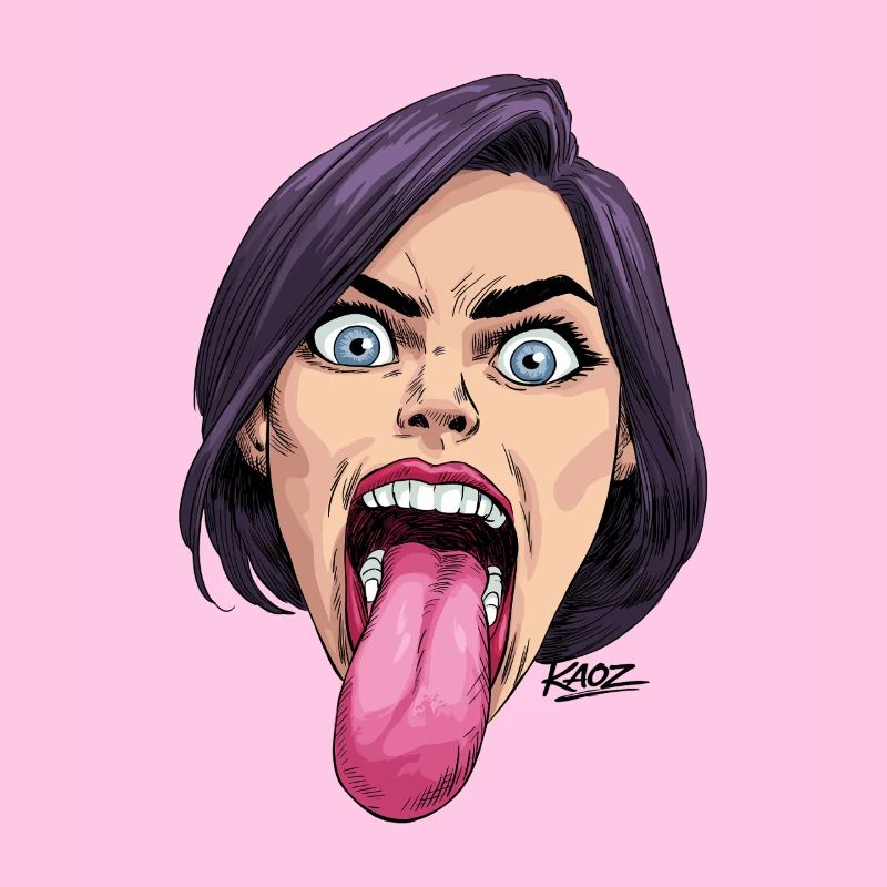Tongue Out: Comic Expression