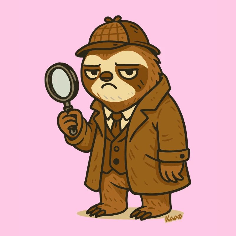 Ours détective avec une loupe dans un style de bande dessinée