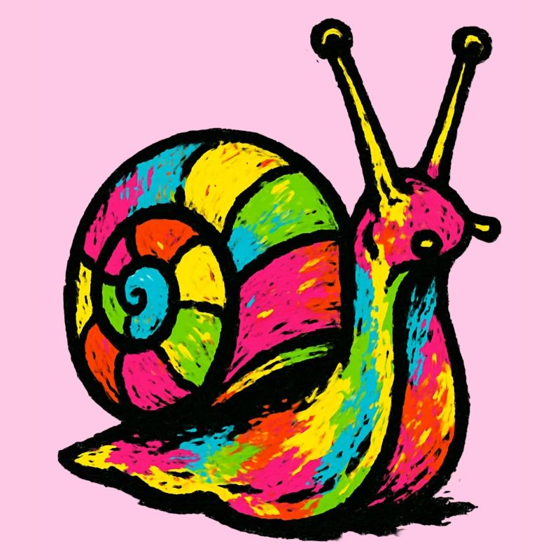 Escargot Arc-en-ciel : Gastéropode Pop Art
