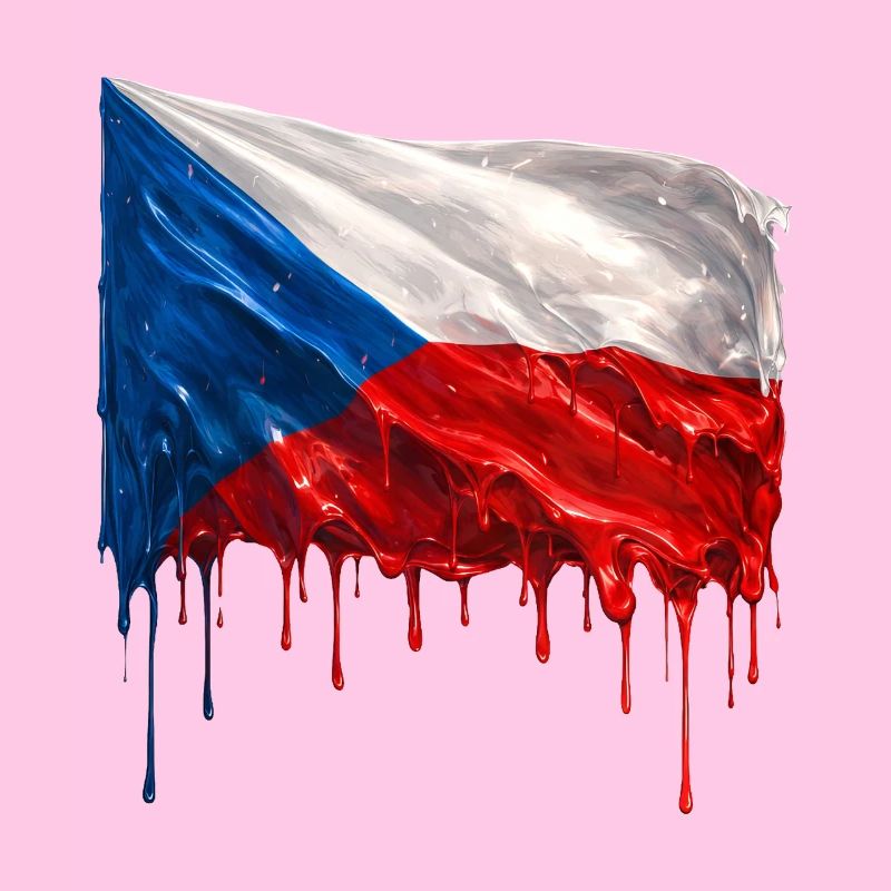 Drapeau tchèque couleur