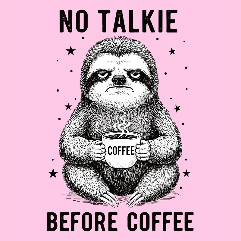 Pas de conversation devant le paresseux amateur de café