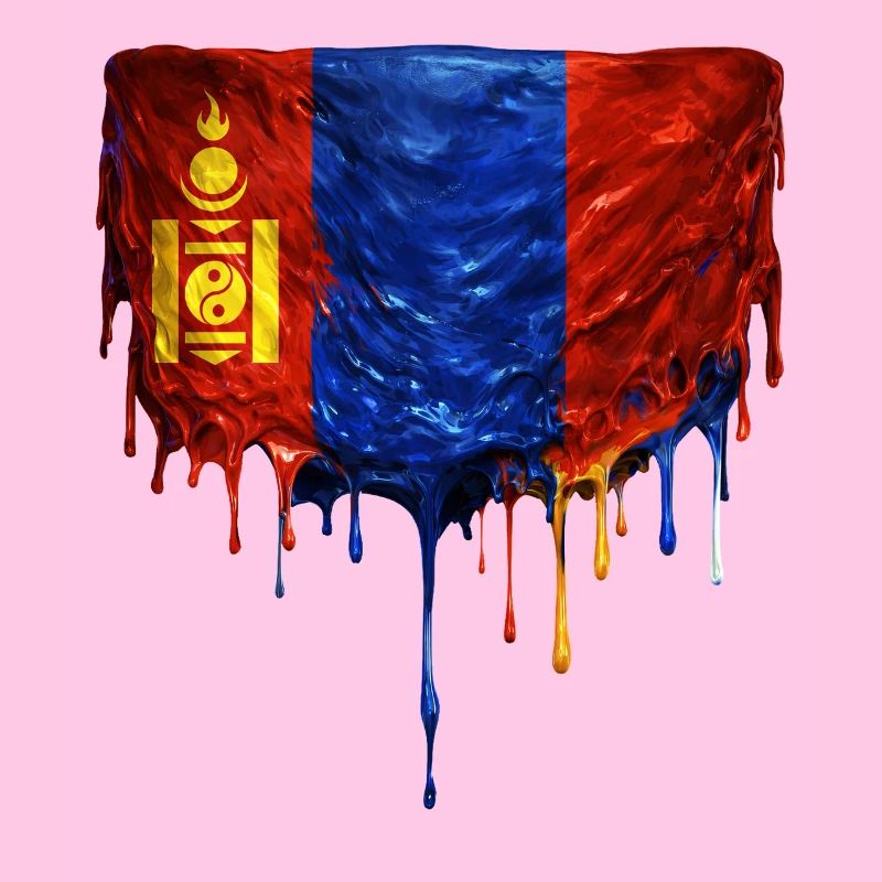 Chute du drapeau mongol