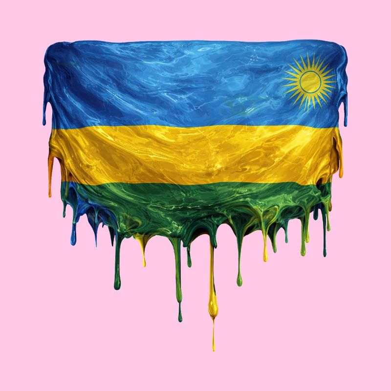 Drop Art: Rwanda Flag