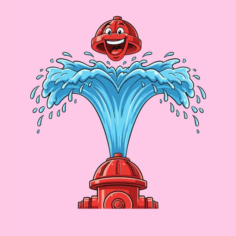 Heart bubbles from hydrant