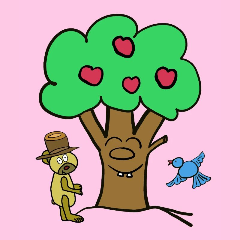 Apfelbaum Baum Teddybär Sommer Kind