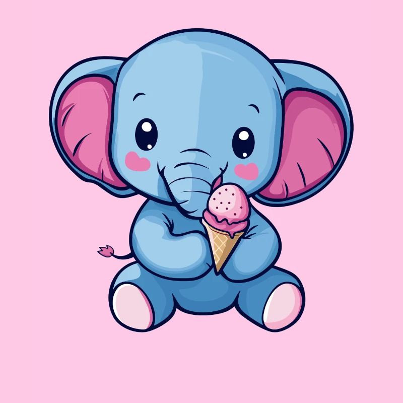 Blauer Elefanten Eisgenuss