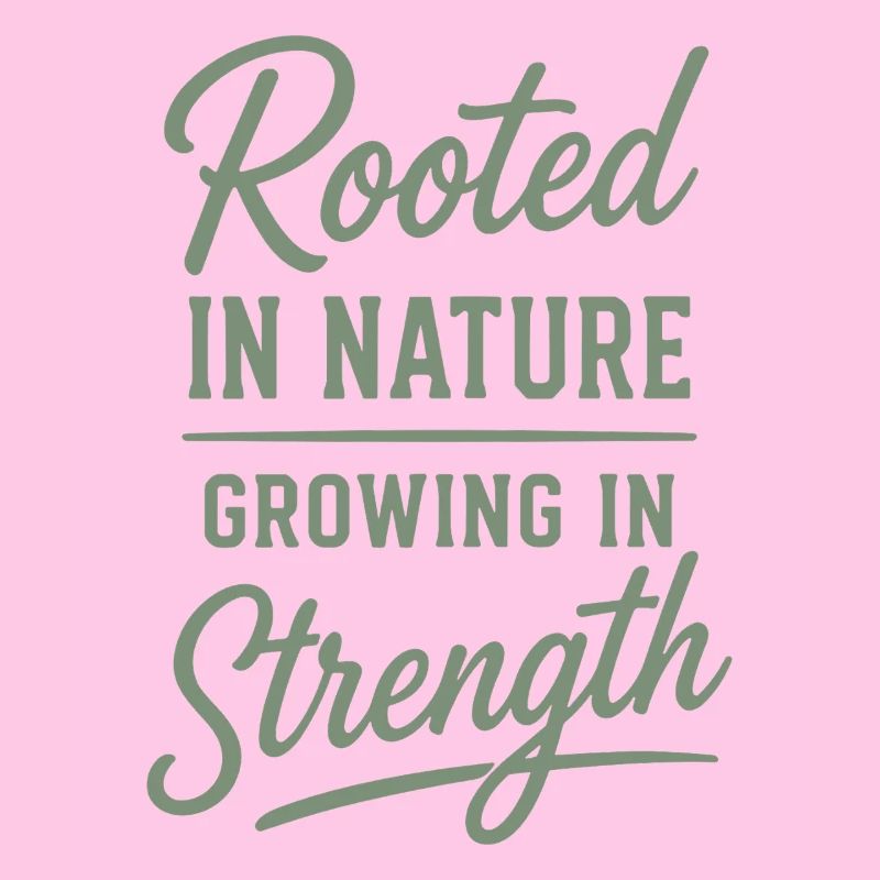 Rooted In Nature Growing In Strength Spruch