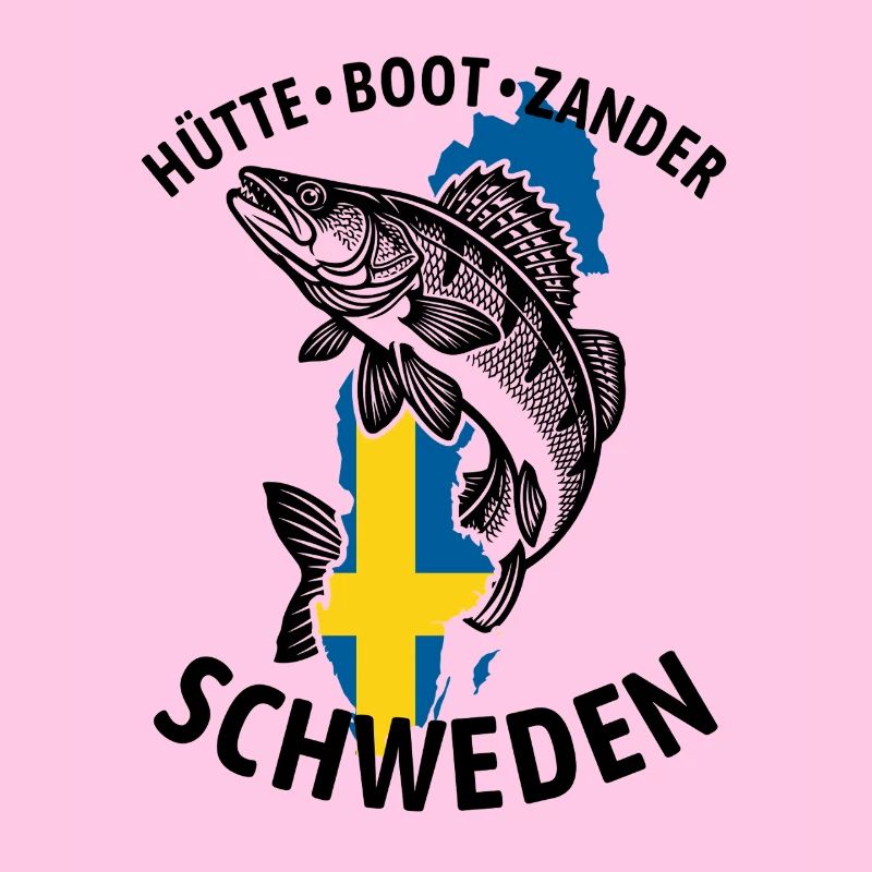 Hütte, Boot, Zander - Schweden | Angler Geschenk