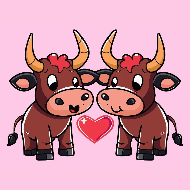 Stier Paar Herz