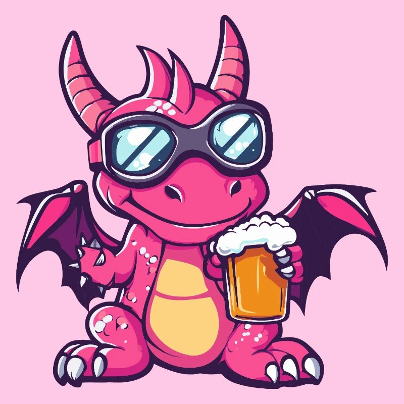 Drache Apres Ski Bier Comic