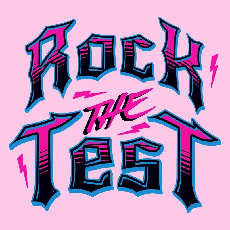 Test Day Rock Der Test Funny Teacher Testing Day