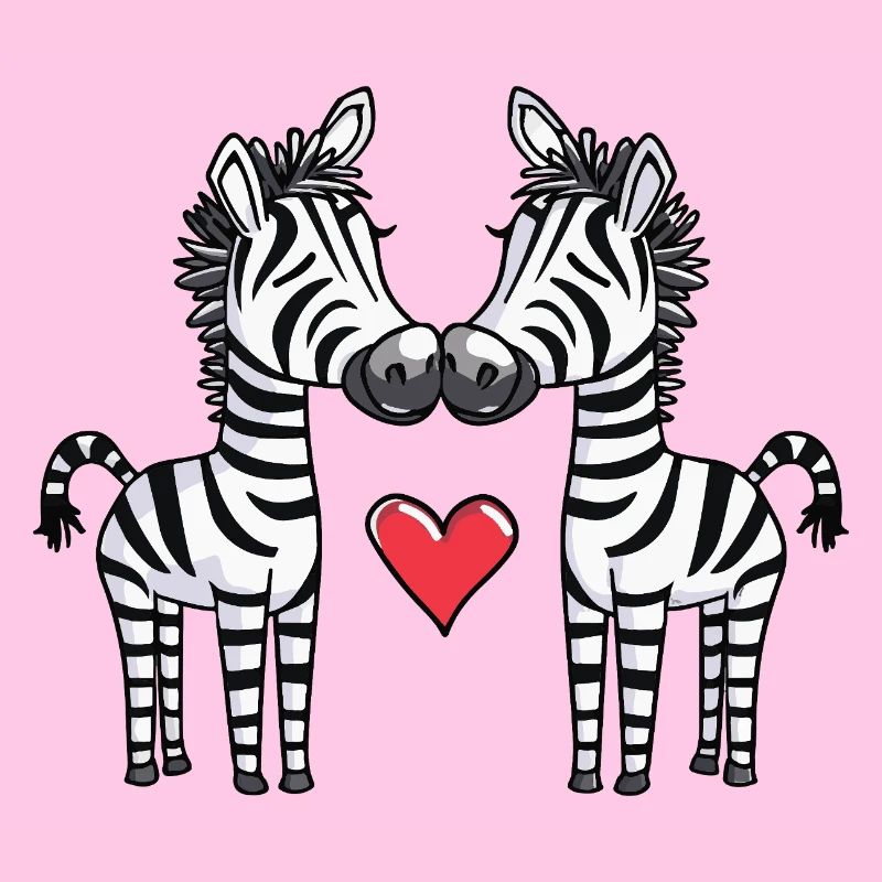 Zebra Paar Herz