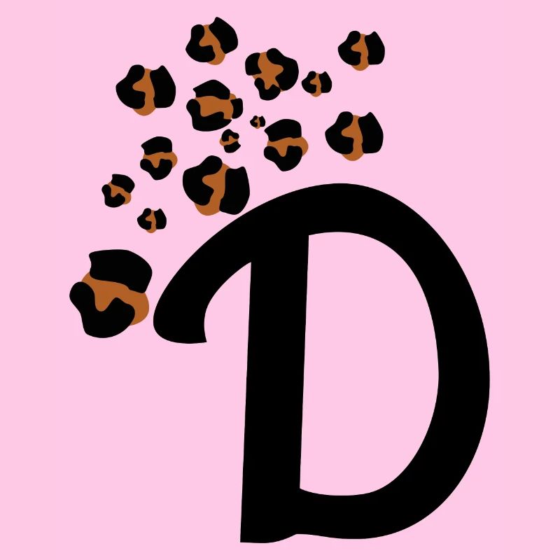 Leopard pattern letter d