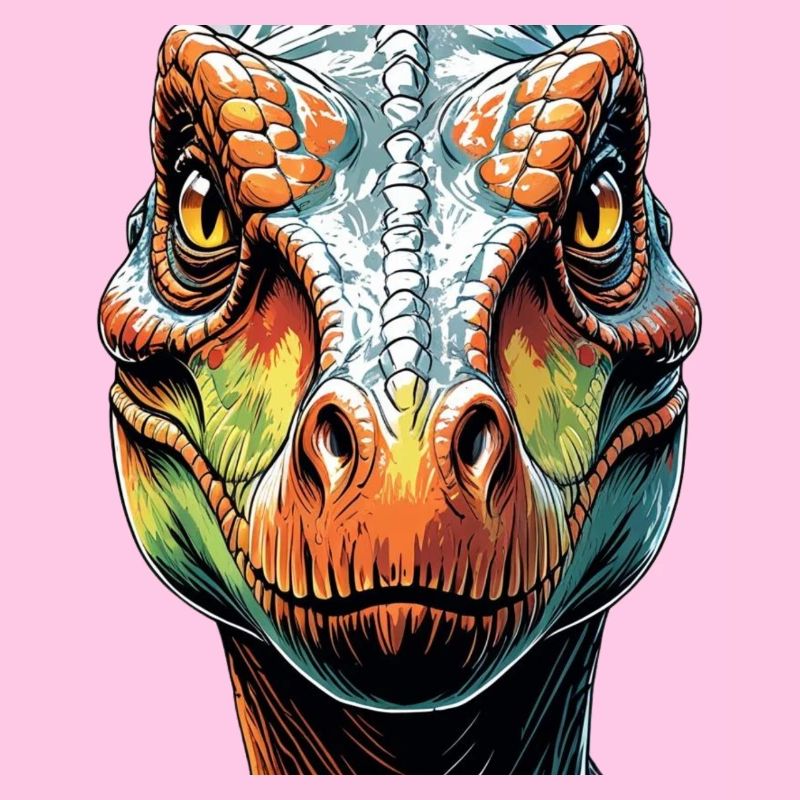 Prehistoric Force – Dino Face Vector
