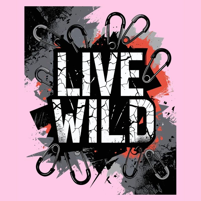 Live Wild Graffiti Design