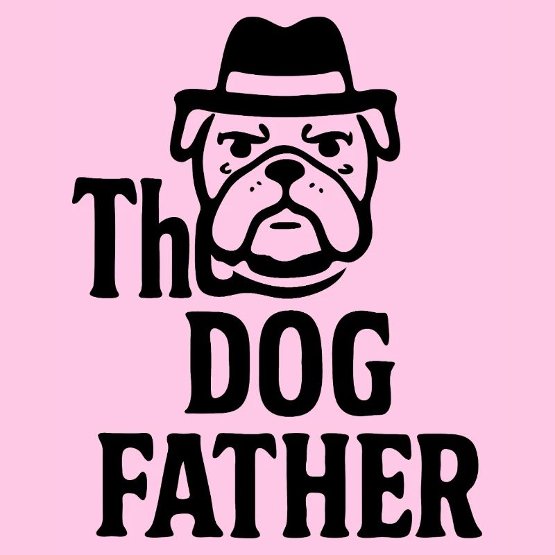 Das Maskottchen-Maskottchen-Design des Hundevaters Bulldoggenhuts