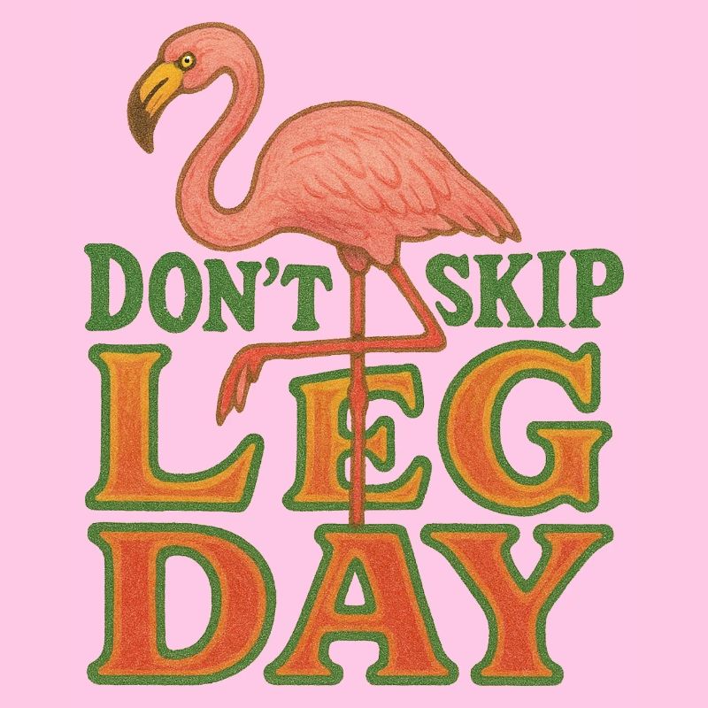 Flamingo Leg Day Retro Tee