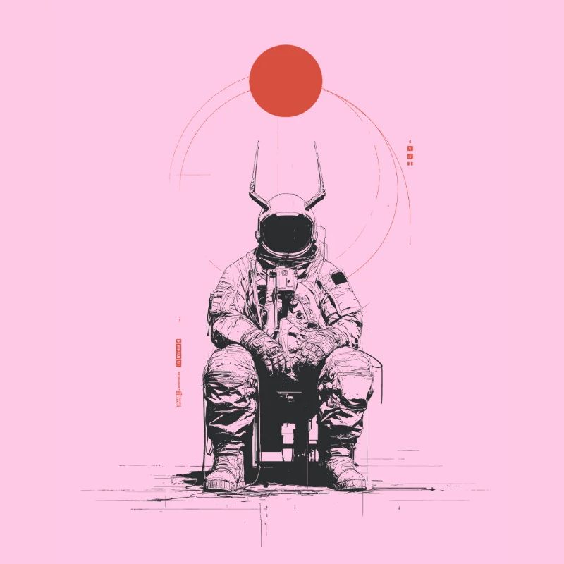 Silhouette in orbit
