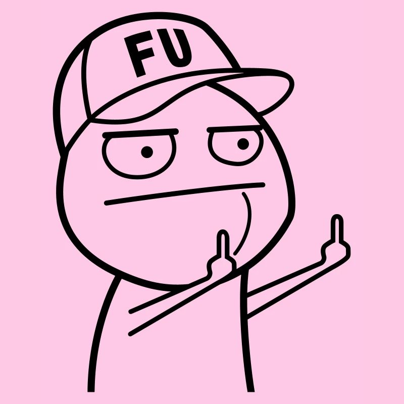 FU Meme mit Basecap (Farbe änderbar)