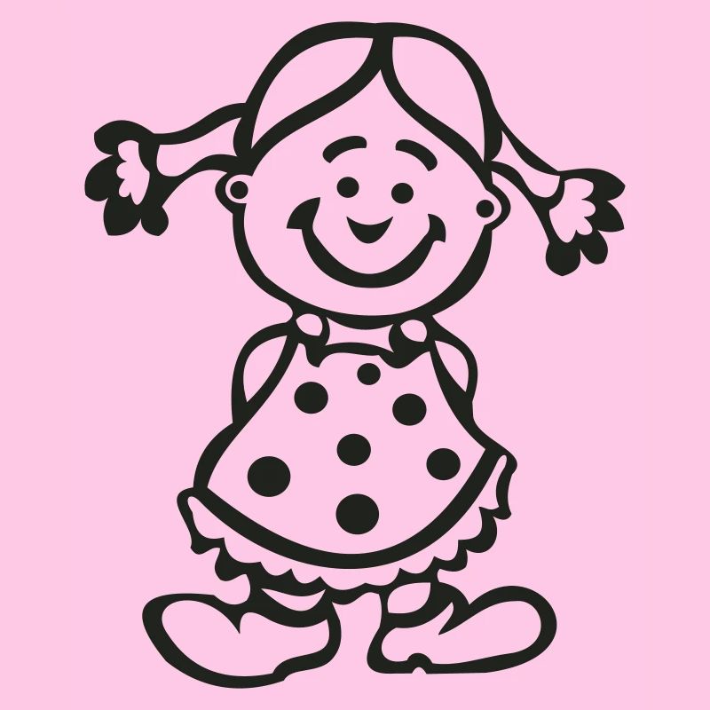 Fille joyeuse avec une robe à pois